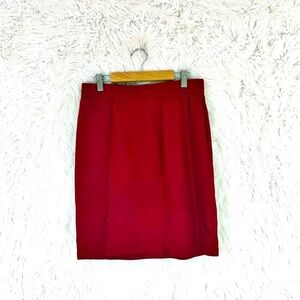 St. John Collection by Marie Gray Santana knit cherry red skirt